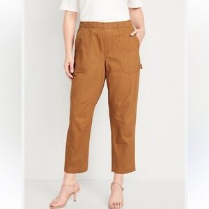 Old Navy Tan Comfort Waistband Pulla Utility Ankle Pants size small